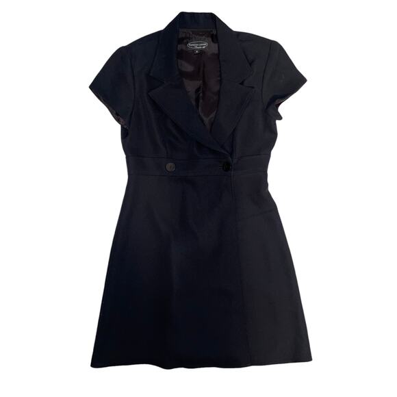 Nanette Lepore Short Sleeve Collared Black Mini Dress Size 8 - Picture 3 of 12